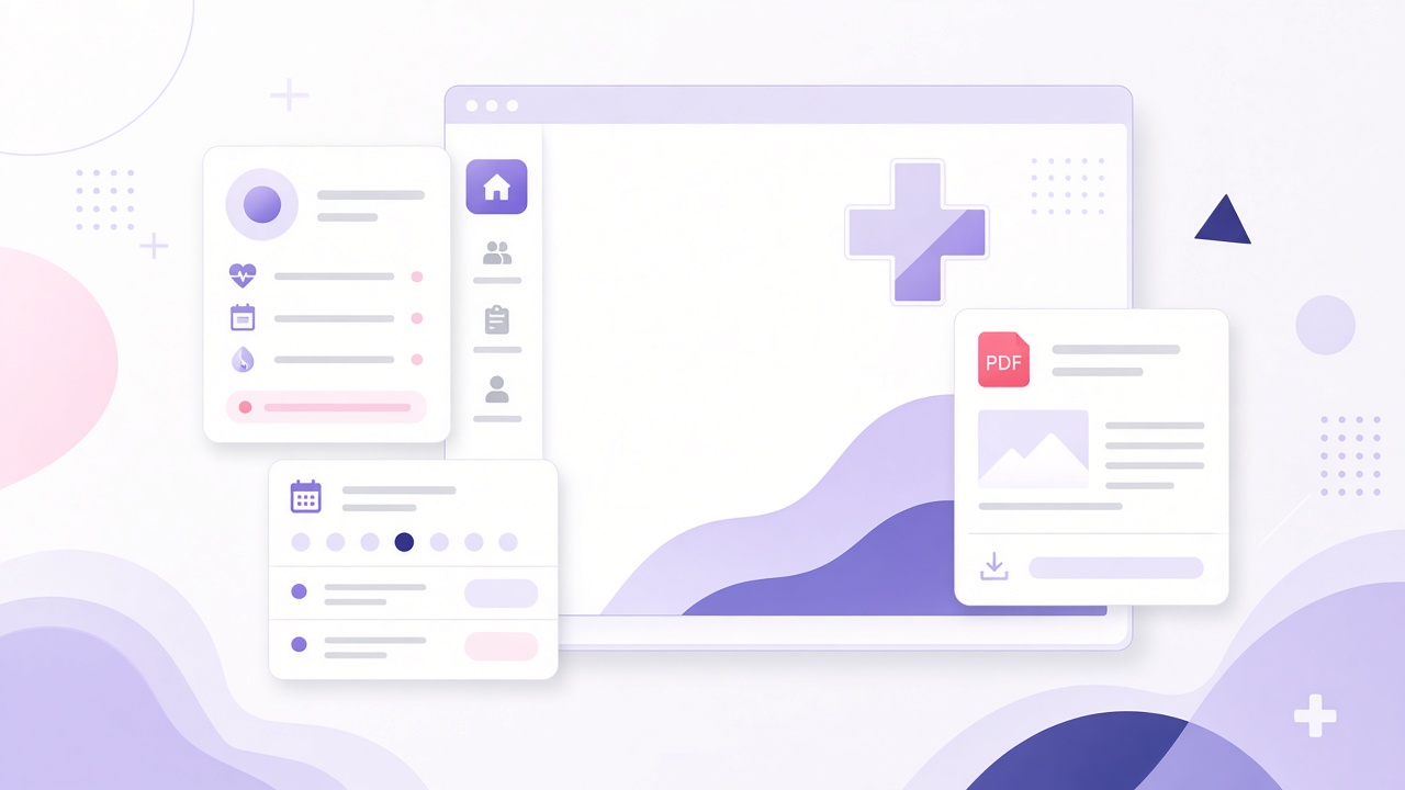 Ilustración de SysClinic: pacientes, agenda y documentos conectados