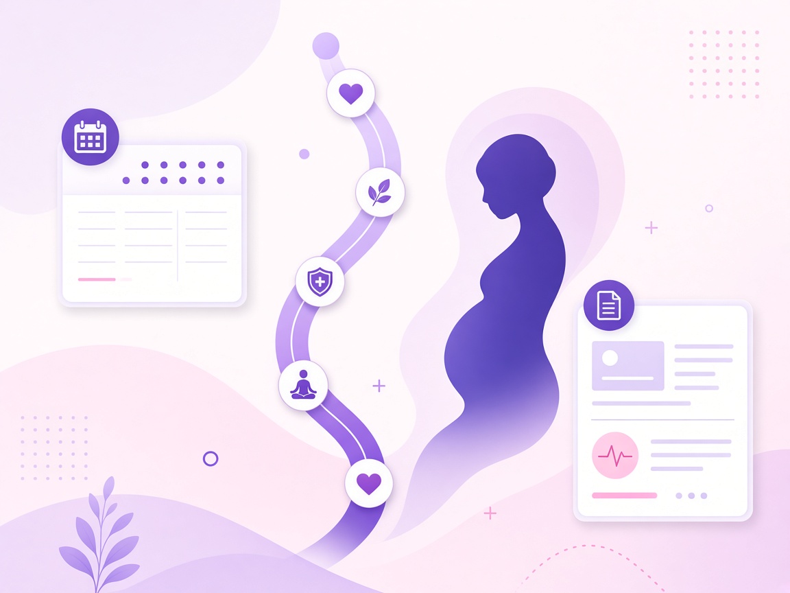 Ilustración de seguimiento ginecológico y control prenatal en SysClinic